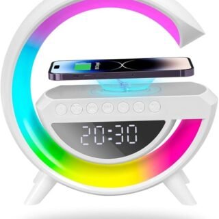 Generic Reveil lampe de nuit avec haut parleur + chargeur sans fil