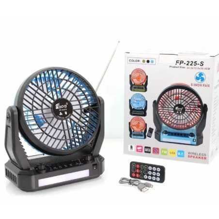 Ventilateur Solaire, Radio fm & Bluetooth
